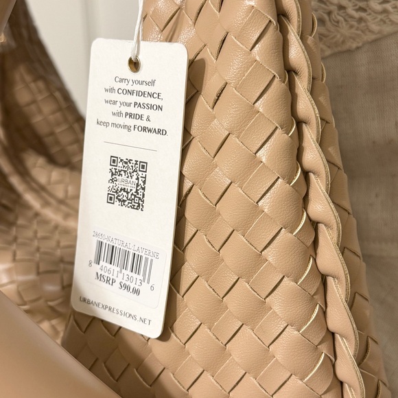NEW Urban Expressions Laverne Hobo Weave Handbag - Picture 8 of 13